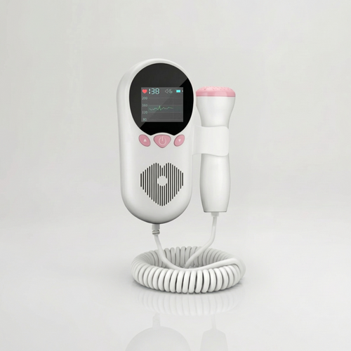 Home Fetal Doppler T502, 3.0MHz Sensitive Probe, DSP Noise Reduction, TFT Color Display, Safe for Prenatal Baby Heart Rate Monitoring at Home